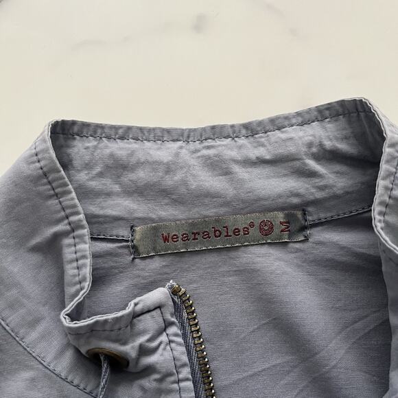 XCVI Wearables Fiore Jacket Dress Riverdale Blue Size M Outdoor Utility Coastal - Picture 3 of 9